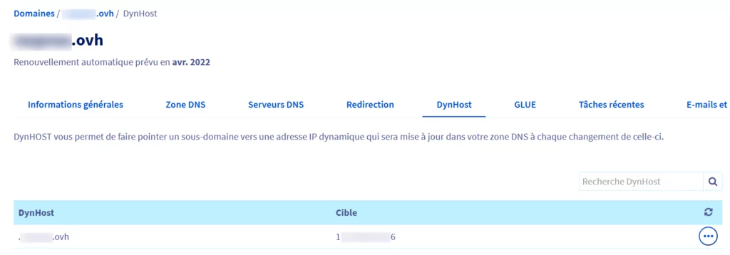 ajouter domaine au dynhost ovh